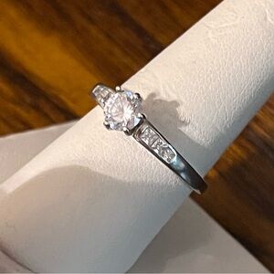 Dainty 925 CZ Filligree Ring Sz 9